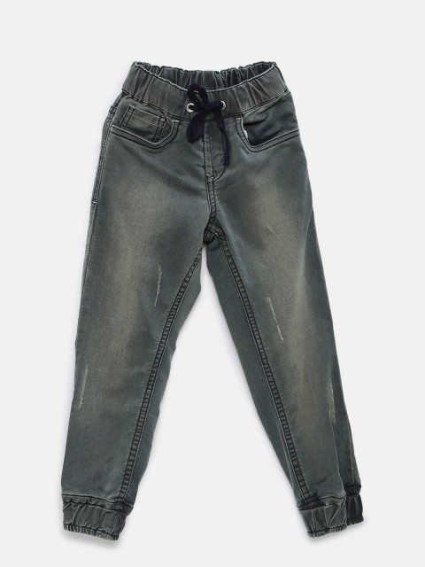 

Flying Machine Boys Blue Slim Fit Mid-Rise Low Distress Joggers