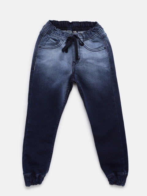 

Flying Machine Boys Blue Slim Fit Mid-Rise Clean Look Joggers