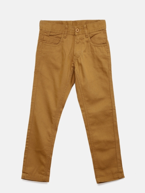 

Flying Machine Boys Khaki Slim Fit Solid Regular Trousers