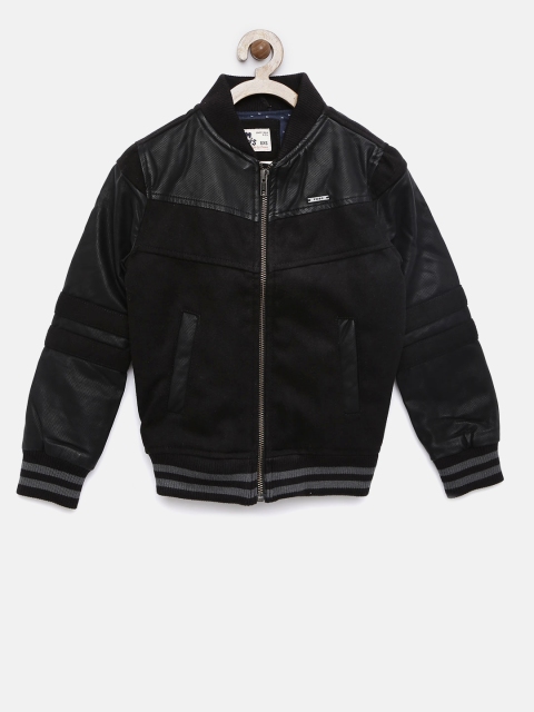 

Flying Machine Boys Black Solid Bomber Jacket