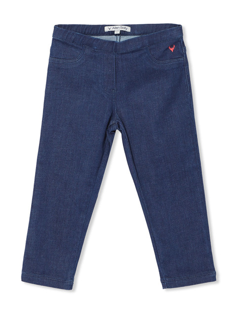 

Allen Solly Junior Girls Blue Regular Fit Mid-Rise Clean Look Stretchable Jeans