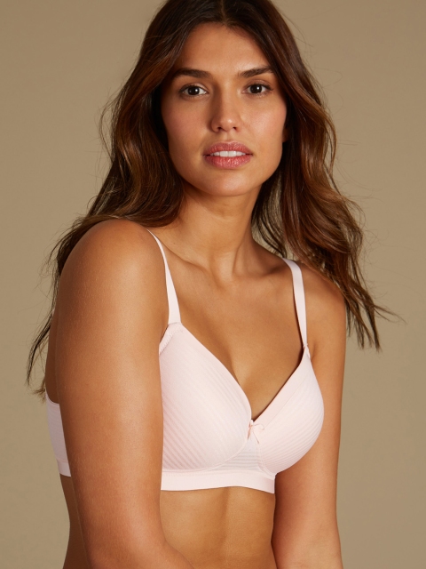 

Marks & Spencer Pink Self-Design Underwired Lightly Padded Everyday Bra 3039A