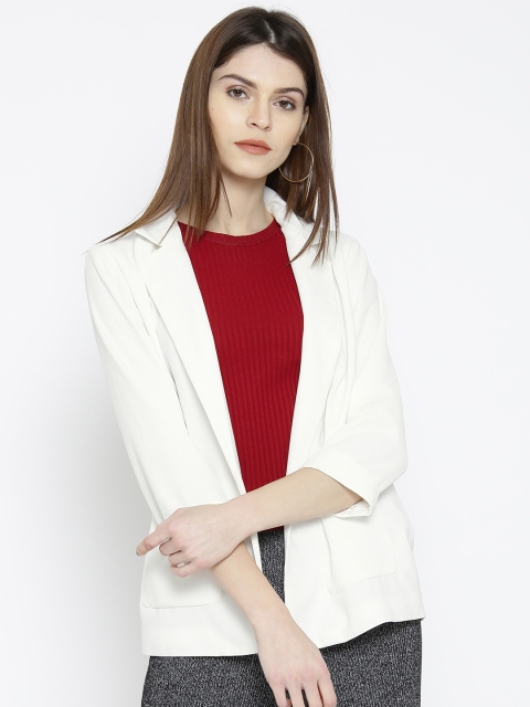 

FOREVER 21 White Front-Open Blazer