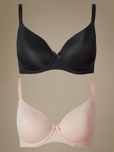 

Marks & Spencer Pack of 2 Everyday Bras 380, Black