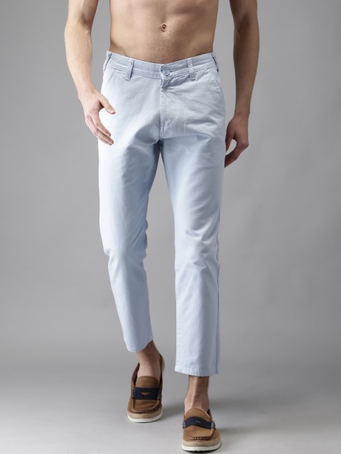 

Moda Rapido Men Blue Slim Fit Solid Cropped Chinos