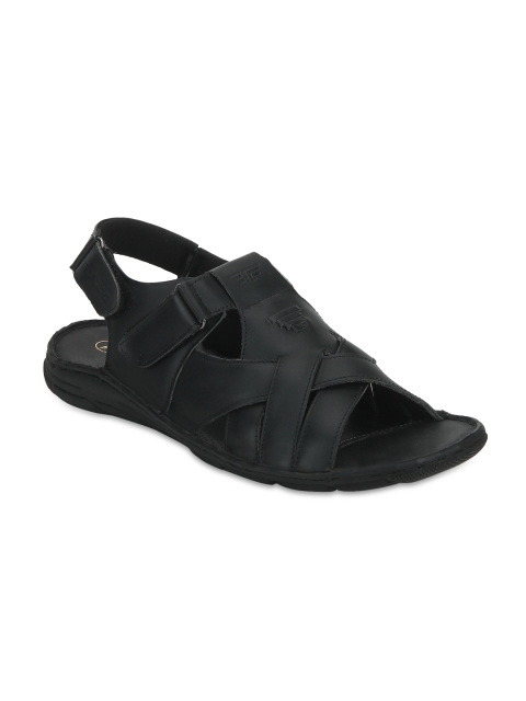 

Red Tape Men Black Comfort Leather Sandals