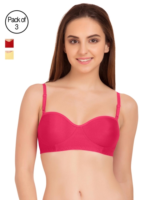 

Tweens Pack of 3 Solid Non-Wired Non-Padded T-shirt Bras TW9101, Yellow