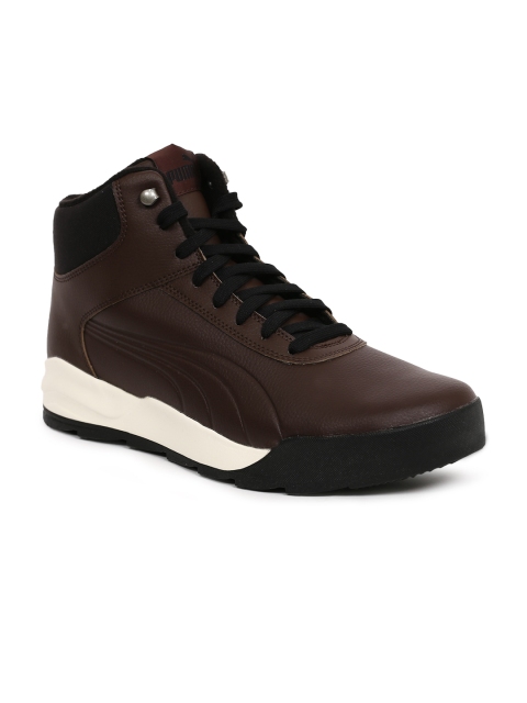 

Puma Unisex Brown Desierto Leather Sneakers