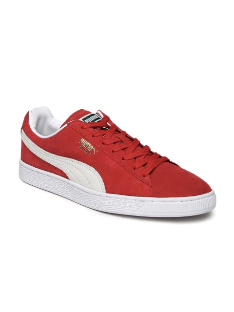 

Puma Unisex Red Suede Classic+ Sneakers