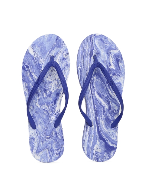 

Puma Women Blue First Flip Platform Marble Printed Flip-Flops