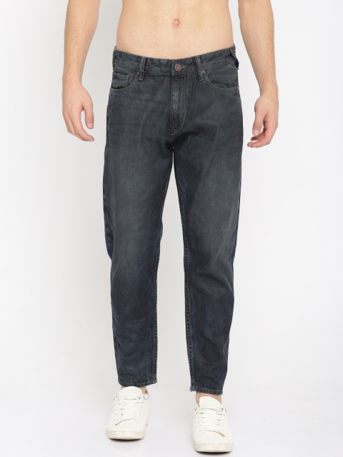 

Moda Rapido Men Blue Tapered Fit Cropped Mid-Rise Clean Look Jeans