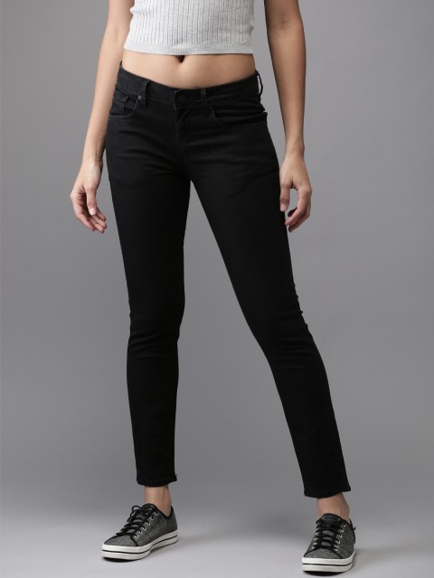 

Moda Rapido Women Black Skinny Fit Mid-Rise Cropped Clean Look Stretchable Jeans