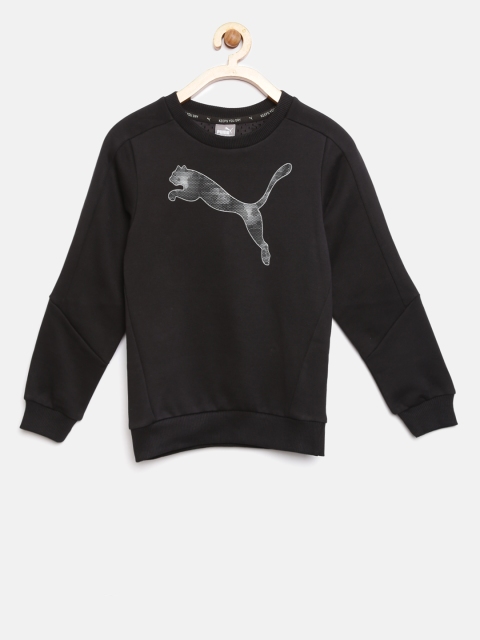 

Puma Boys Black Logo Print Sweatshirt