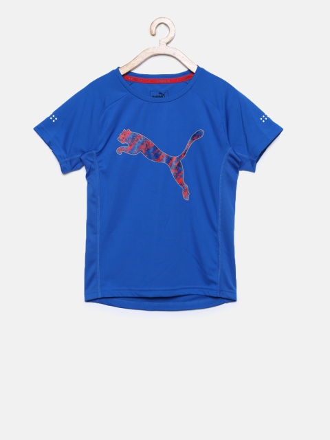 

Puma Boys Blue Printed Round Neck RAPID Graphic T-shirt