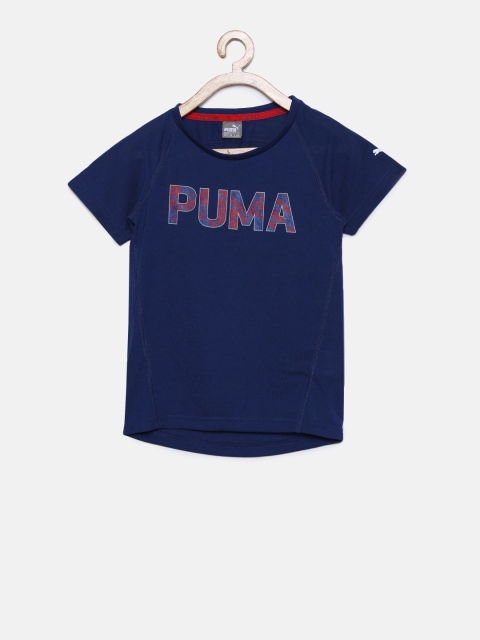 

Puma Boys Blue Printed Gym Graphic Round Neck T-shirt