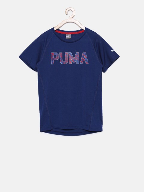 

Puma Boys Navy Blue Printed T-shirt
