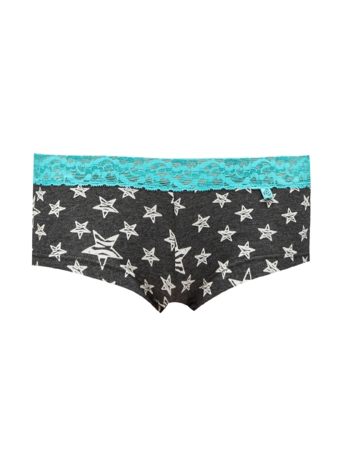 

Jockey Pop Colour Women Charcoal Grey Printed Bikini Briefs FP47-0105-POP09
