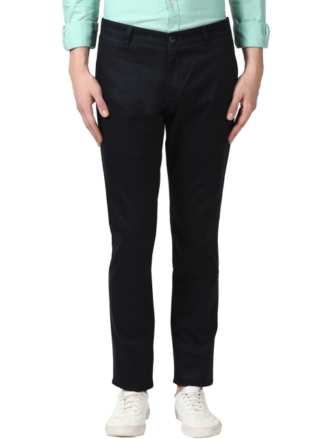 

Parx Men Blue Tapered Fit Solid Regular Trousers