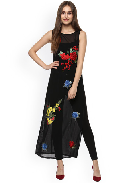 

Kazo Women Black Printed Bodycon Dress