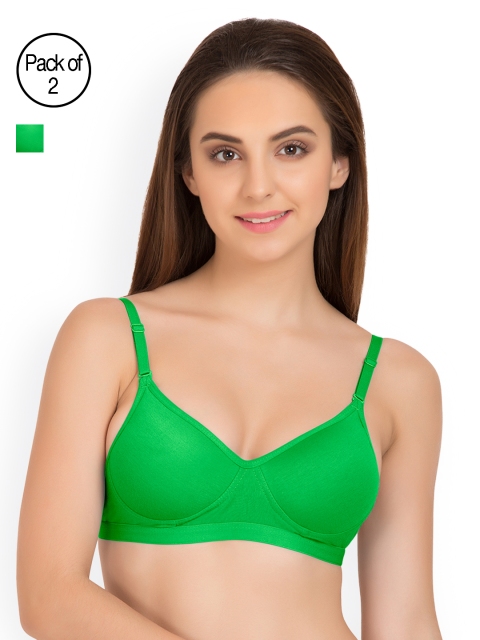 

Tweens Green Pack of 2 Padded T-Shirt Bras TW91313-2PC-GR