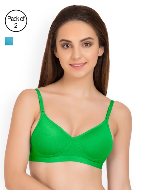 

Tweens Pack of 2 Padded T-Shirt BrasTW91313-2PC-GR-TBLU, Green