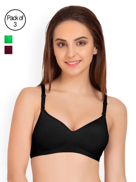 

Tweens Pack of 3 Full Coverage T-shirt Bras TW91313, Black