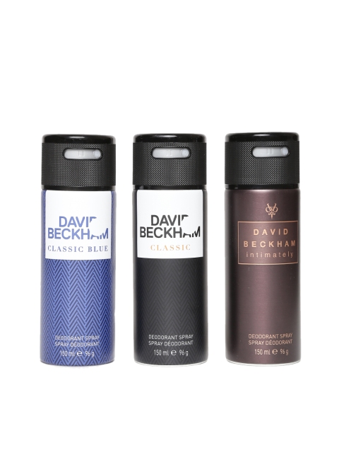 

DAVID BECKHAM Men Classic - Classic Blue - Intimately Deodorants 150 ml each, Brown