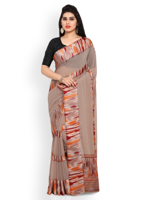 

Ligalz Beige Poly Georgette Printed Saree