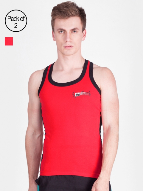

Dollar Bigboss Pack of 2 Innerwear Vests MDBB-16-RED-PO2