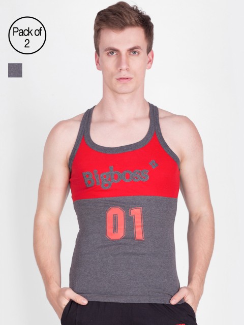 

Dollar Bigboss Pack of 2 Charcoal Innerwear Vests MDBB-17-CM-PO2