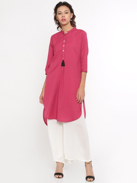 

De Moza Women Pink High-Low Kurti