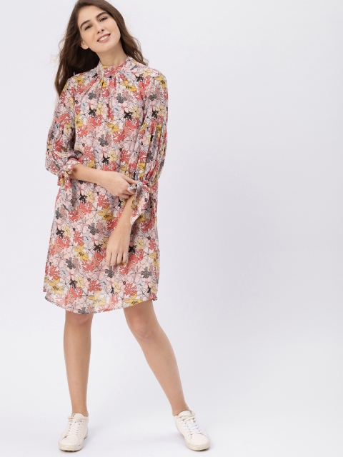 

DressBerry Women Pink Printed A-Line Dress