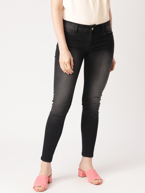 

DressBerry Women Black Skinny Fit Mid-Rise Clean Look Stretchable Jeans