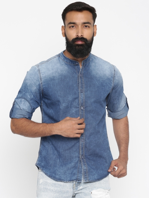 

HERE&NOW Men Blue Faded Casual Shirt