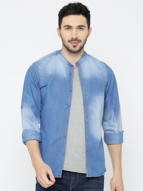 

HERE&NOW Men Blue Regular Fit Faded Casual Shirt