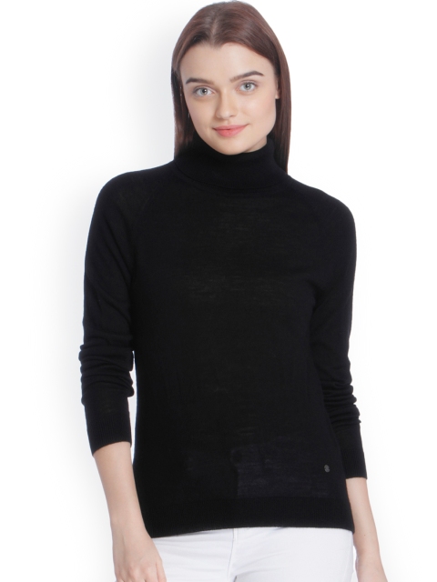 

Vero Moda Women Black Solid Pullover