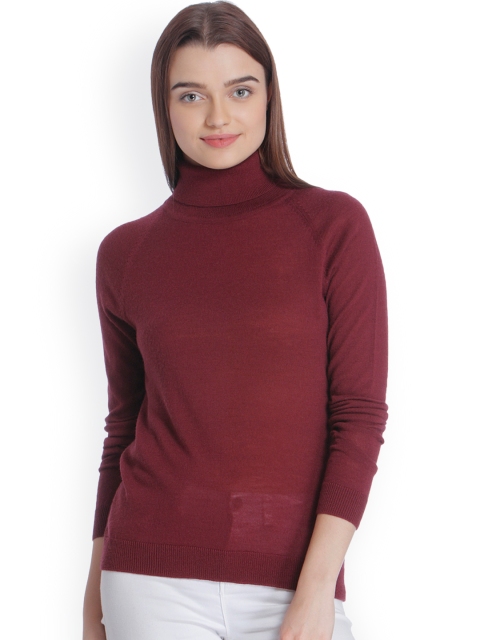 

Vero Moda Women Maroon Solid Sweater