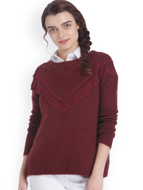 

Vero Moda Women Burgundy Solid Top