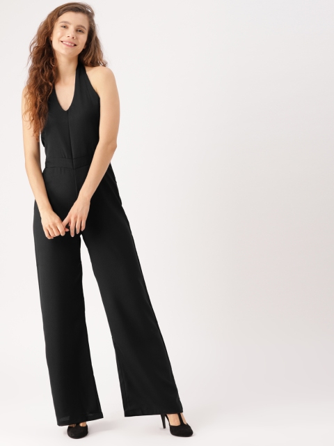 

DressBerry Black Solid Basic Jumpsuit