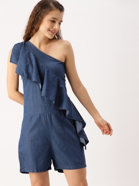 

DressBerry Blue Solid Playsuit