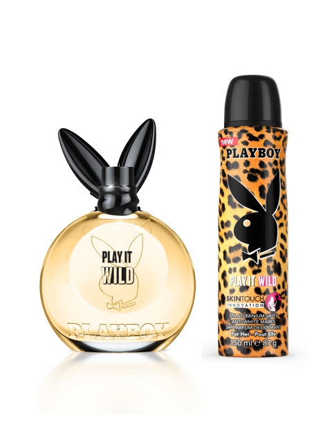 

Playboy Women Play Wild Fragrance Gift Set 240ml, Nude