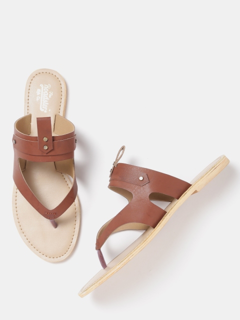 

Roadster Women Brown Solid Open Toe Flats