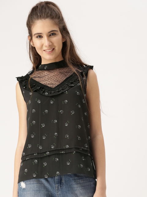 

DressBerry Women Black Printed Top