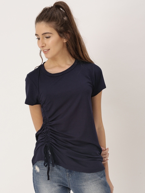 

DressBerry Women Navy Solid Top, Navy blue
