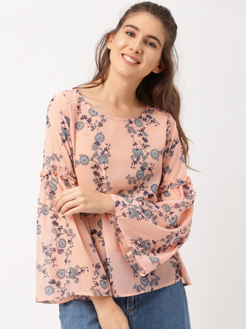 

DressBerry Women Pink Printed Top