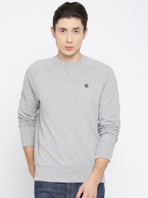 

Timberland Men Grey Melange Solid Sweatshirt