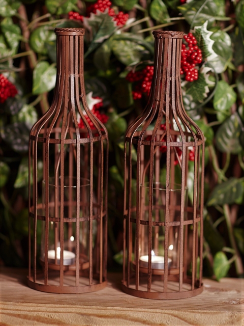

OddCroft Brown Set of 2 Candle Holders