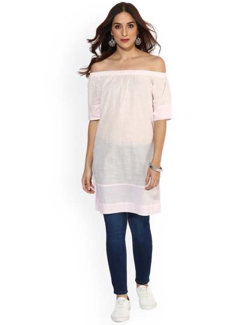 

Sangria Pink Striped Longline Top