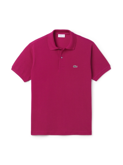 

Lacoste Men Pink Solid Polo Collar T-shirt