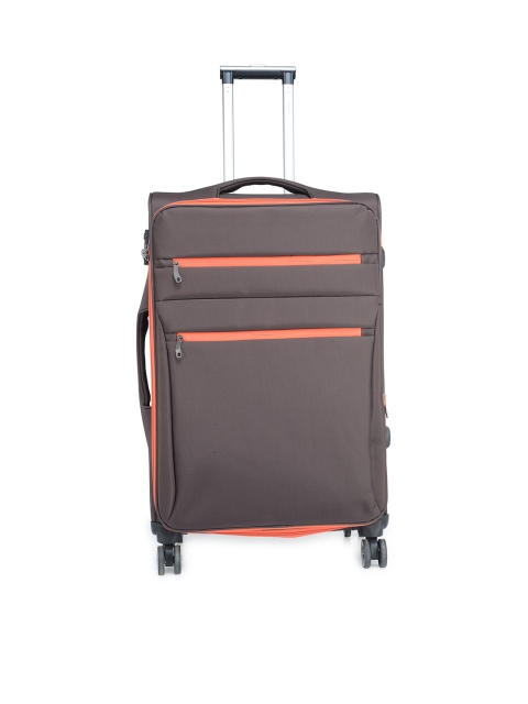 

Tamo Unisex Brown & Orange Nomad Large Trolley Bag